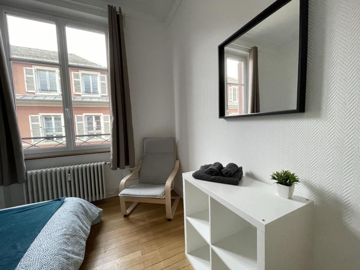 Chambres Privees -Private Room- Dans Un Spacieux Appartement - 100M2 Centre Proche Gare Mulhouse Eksteriør bilde