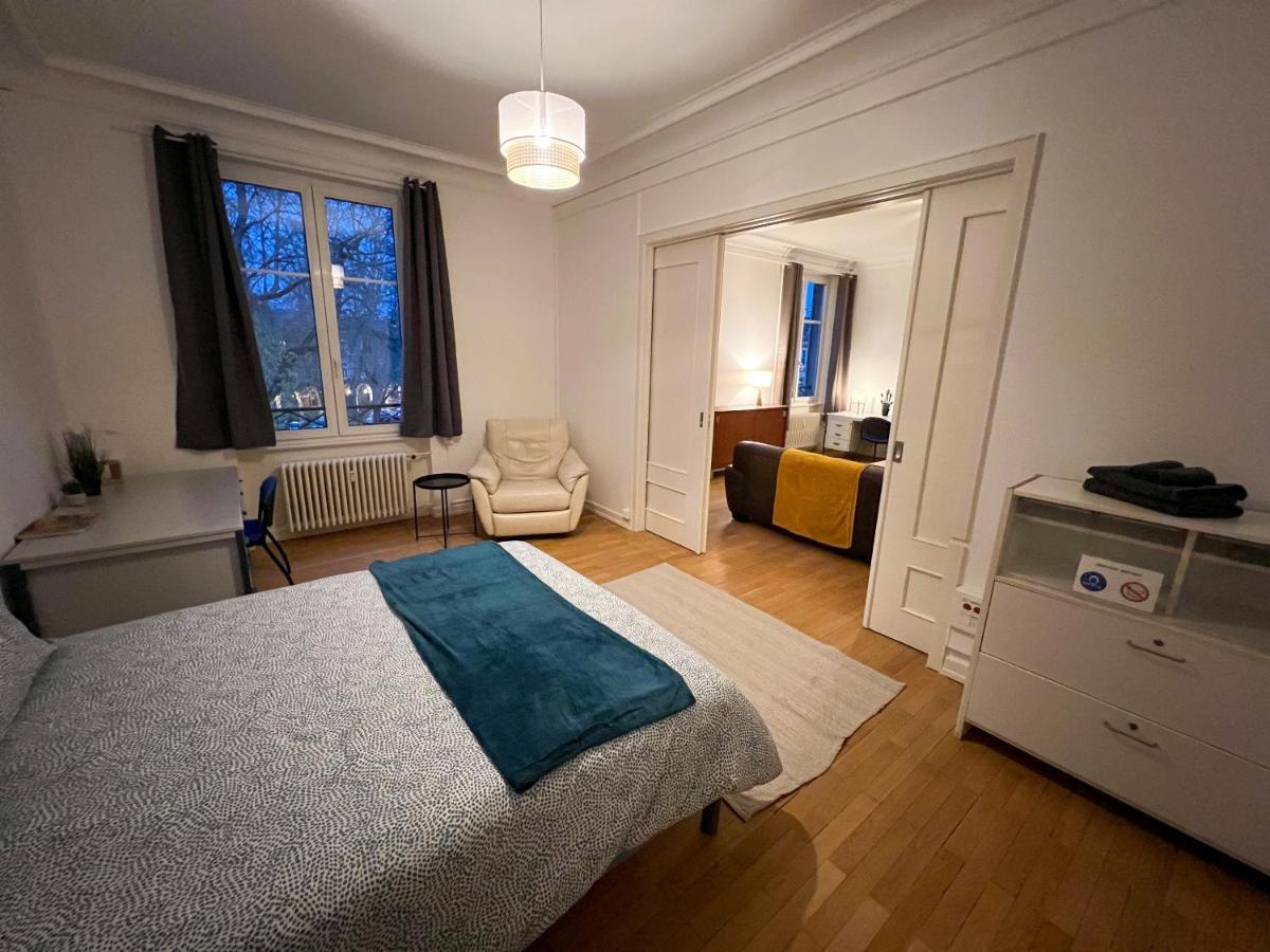 Chambres Privees -Private Room- Dans Un Spacieux Appartement - 100M2 Centre Proche Gare Mulhouse Eksteriør bilde